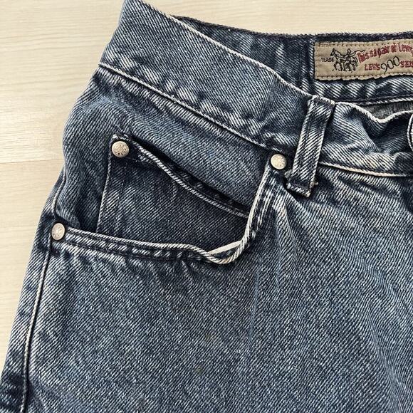 VTG 90’s Levi's 900 Series High Rise Tapered Silver Tab Jean Womens 24x30 USA 92 - Picture 4 of 12